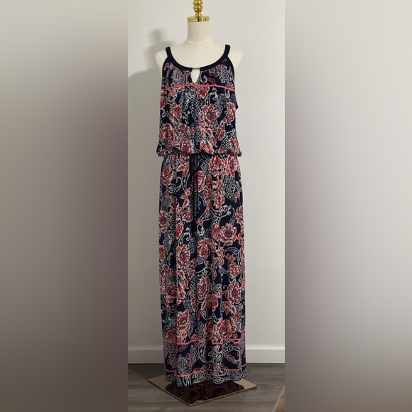 Enfocus Studio Dresses & Skirts - Enfocus Studio Navy and Red Floral Dress Sz 16W